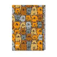 دفتر 60 برگ سیمی الیپون جلد پرسی طرح فانتزی کد 227