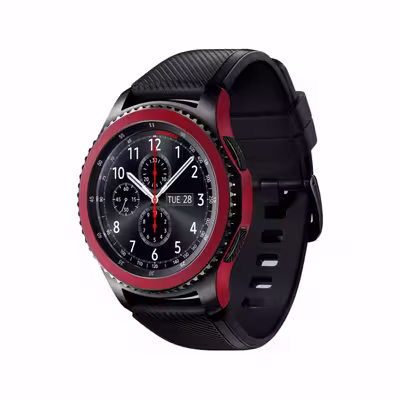 برچسب ماهوت طرح Matte-Warm-Red مناسب برای ساعت هوشمند سامسونگ Galaxy Gear S3 Frontier