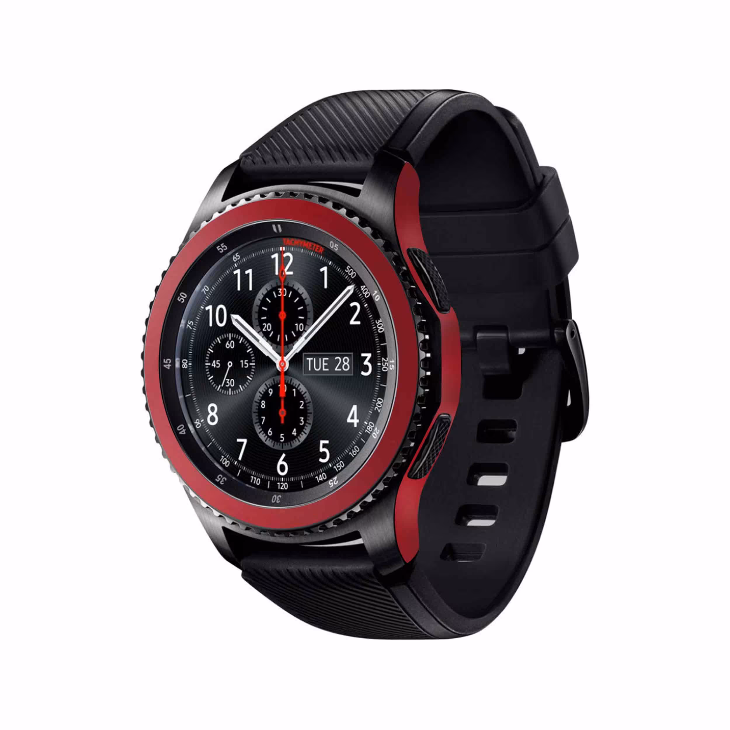 برچسب ماهوت طرح Matte-Warm-Red مناسب برای ساعت هوشمند سامسونگ Galaxy Gear S3 Frontier