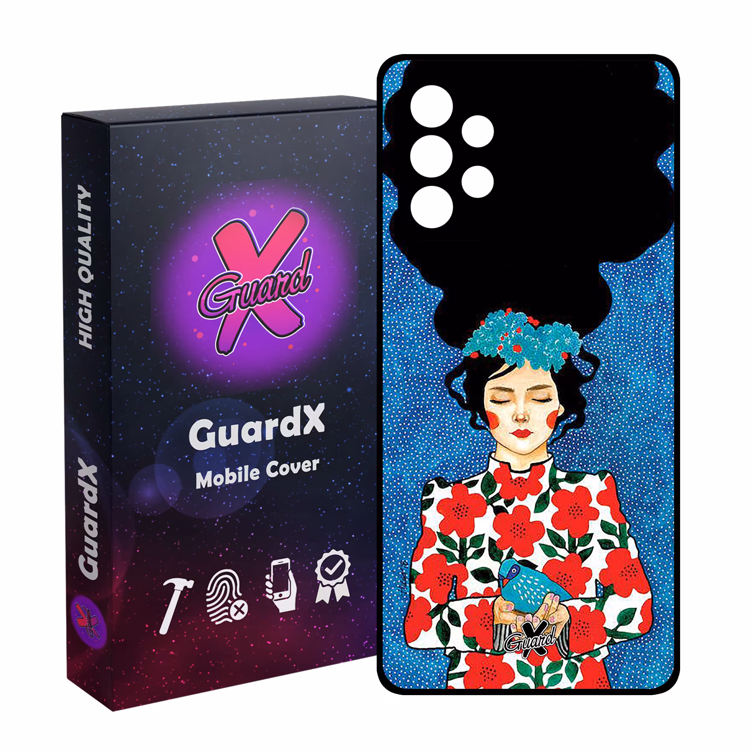 کاور گارد ایکس طرح Girl مدل Glass10137 مناسب برای گوشی موبایل سامسونگ Galaxy A52