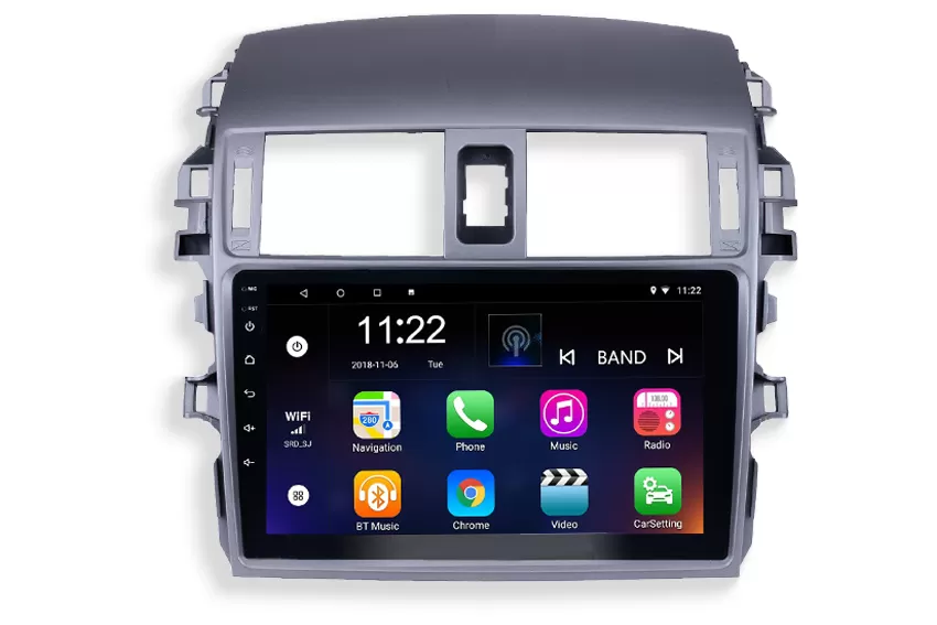 مانیتور اندروید خودرو تویتا-کرولا-2008 ناکامیچی مدل NAM5630 اورجینال سیم کارت خور