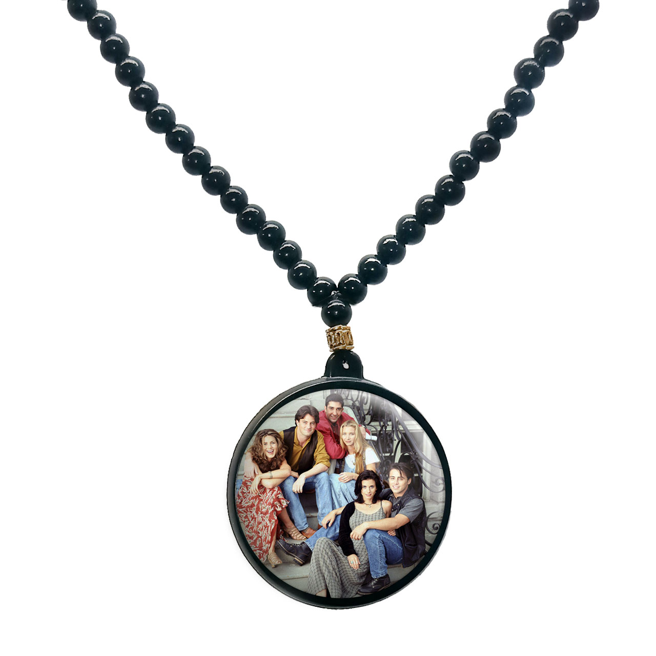 گردنبند پرمانه طرح فرندز کد pmd.18926 مدل دو طرفه