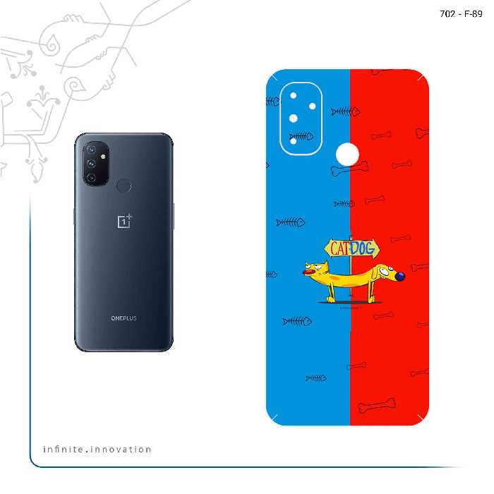 برچسب پوششی ماهوت مدل CatDog مناسب برای گوشی موبایل وان پلاس Nord N100