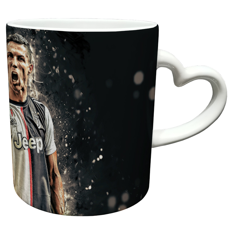 ماگ مدل دسته قلبی طرح رونالدو کد 270