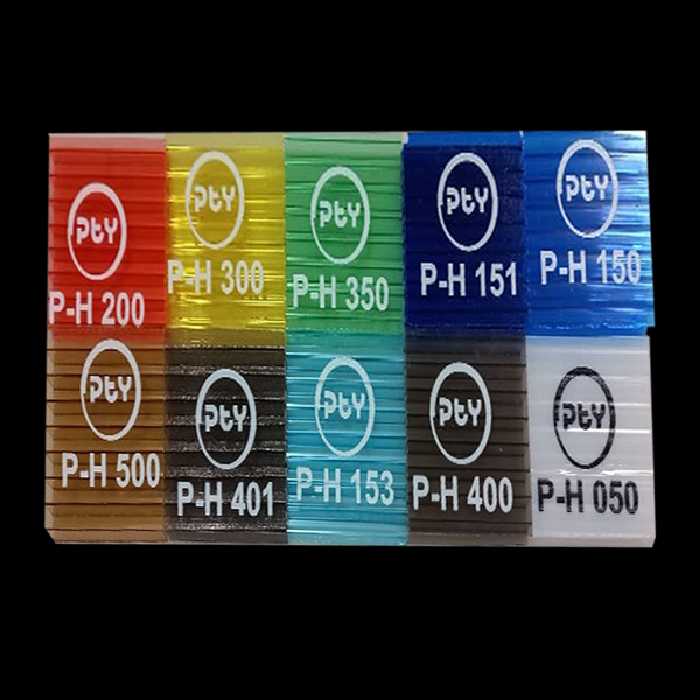 خرید پلی کربنات 6 میل رنگی دو جداره