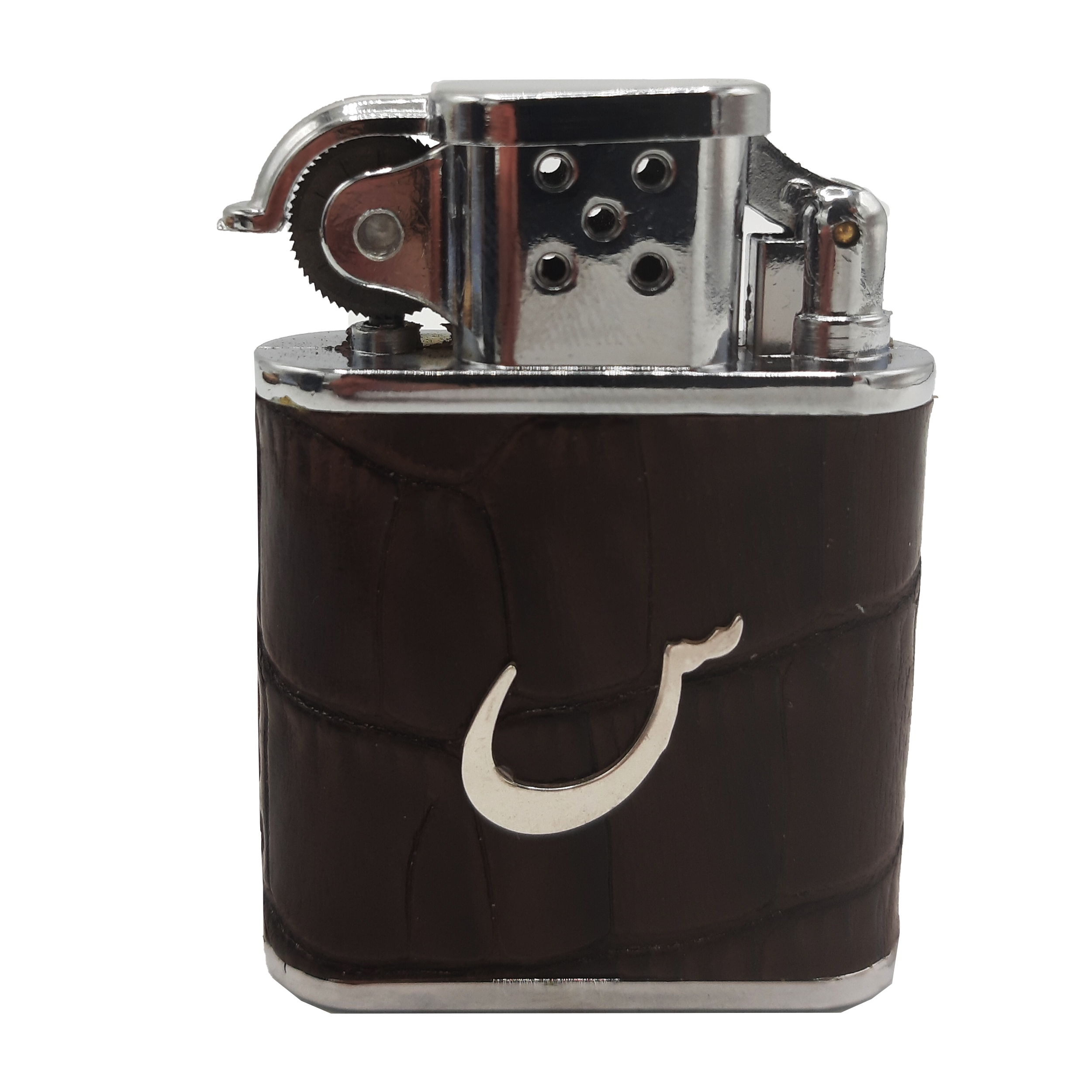 فندک مدل چرمی پلاک نقره