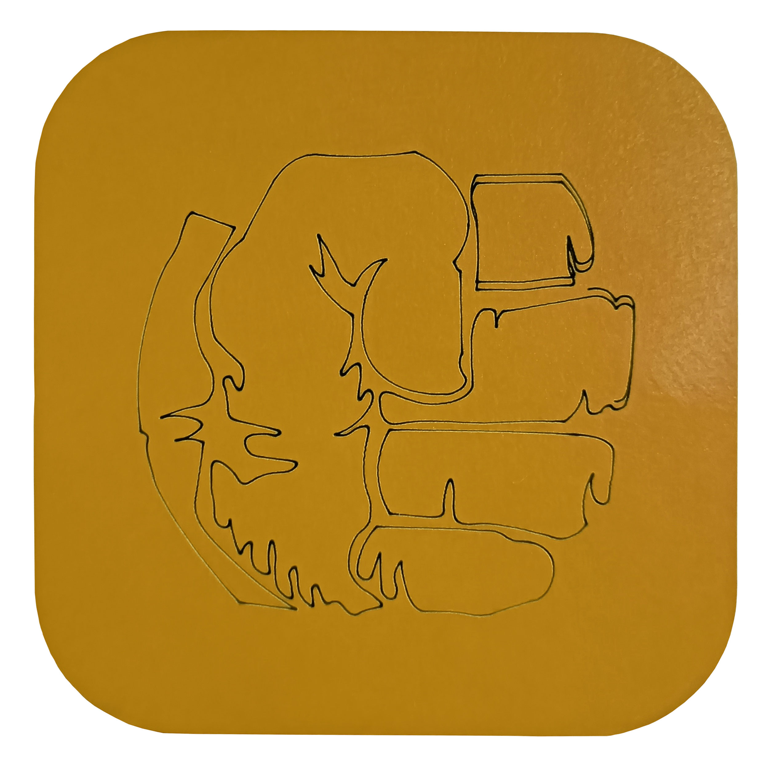 زیر لیوانی طرح مشت آیرون من مرد آهنی اونجرز مدل A1069