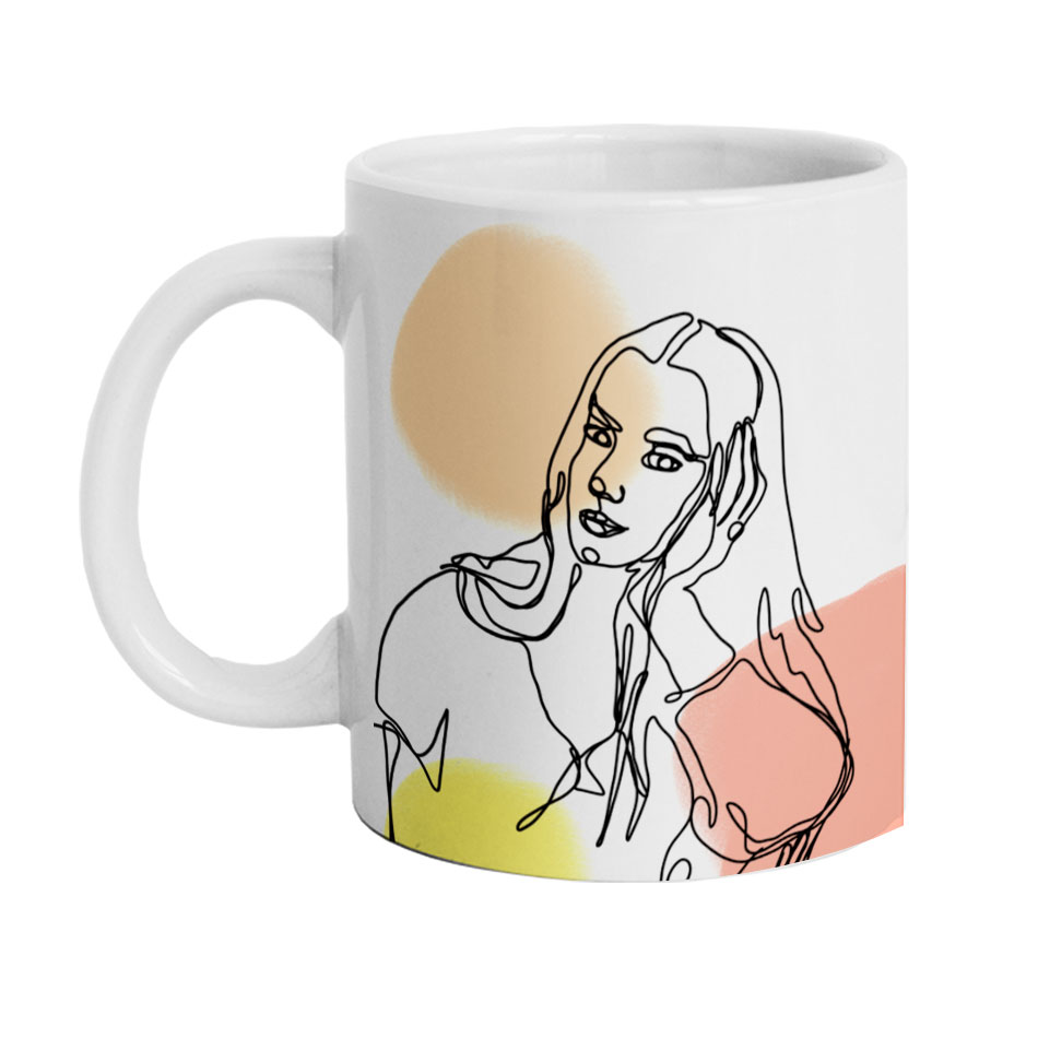 ماگ دارلی طرح مینیمال دخترانه مدل MG2206