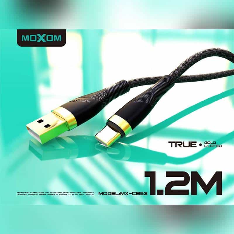 کابل شارژ تایپ سی برند موکسوم مدل MX-CB63m - امین 24 امانت دار اعتماد شما
