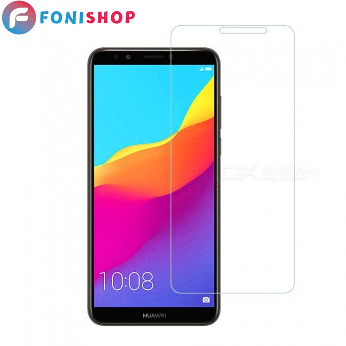 گلس محافظ صفحه نمایش شیشه ای معمولی هواوی Huawei Y7 2018
