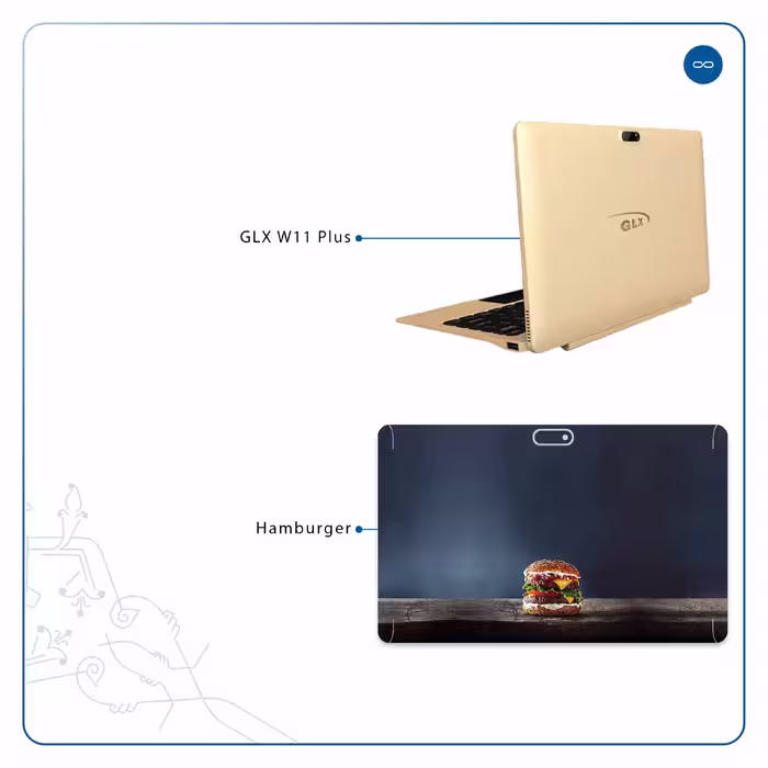برچسب پوششی ماهوت مدل Hamburger مناسب برای تبلت جی ال ایکس W11 Plus