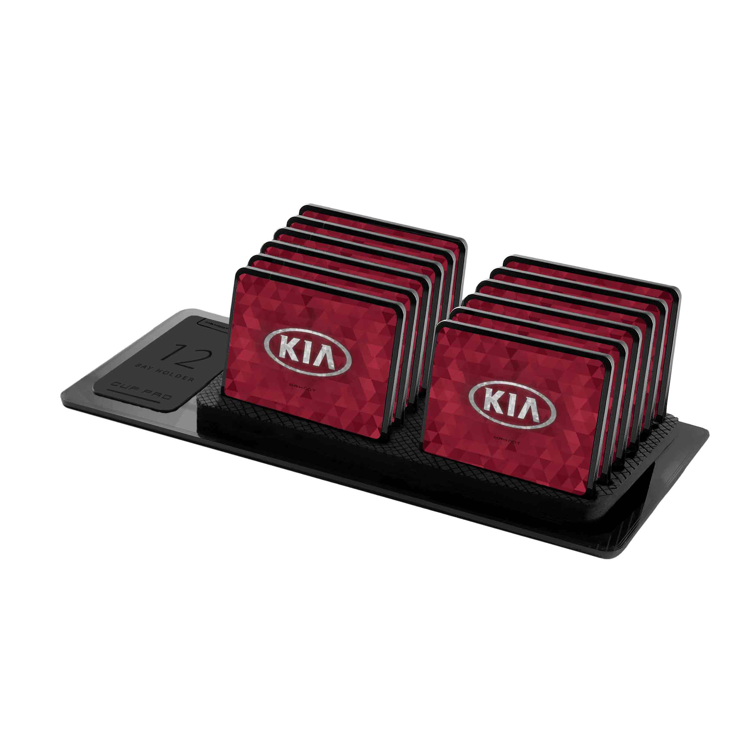 زیر لیوانی ماهوت مدل KIA-Logo بسته 12 عددی