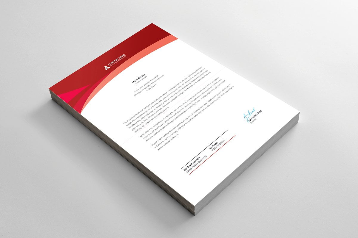 دانلود Letterhead 2844022 قالب سربرگ شرکت