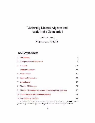 خرید و دانلود نسخه کامل کتاب Lineare Algebra I 001