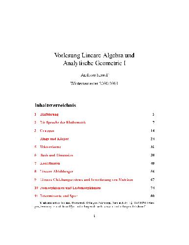 خرید و دانلود نسخه کامل کتاب Lineare Algebra I 001