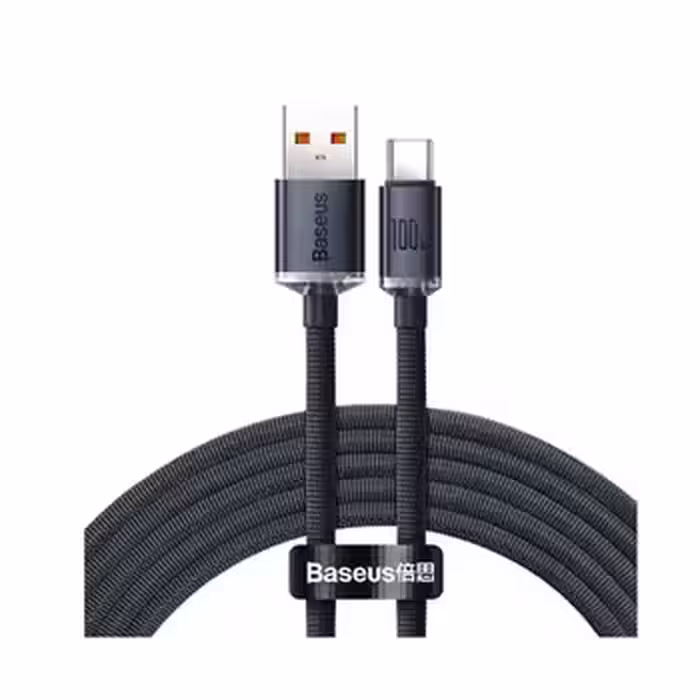 کابل شارژ باسئوس USB-A به Type-c مدل Crystal Shine Series 100w CAJY000401