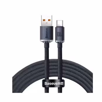 کابل شارژ باسئوس USB-A به Type-c مدل Crystal Shine Series 100w CAJY000401