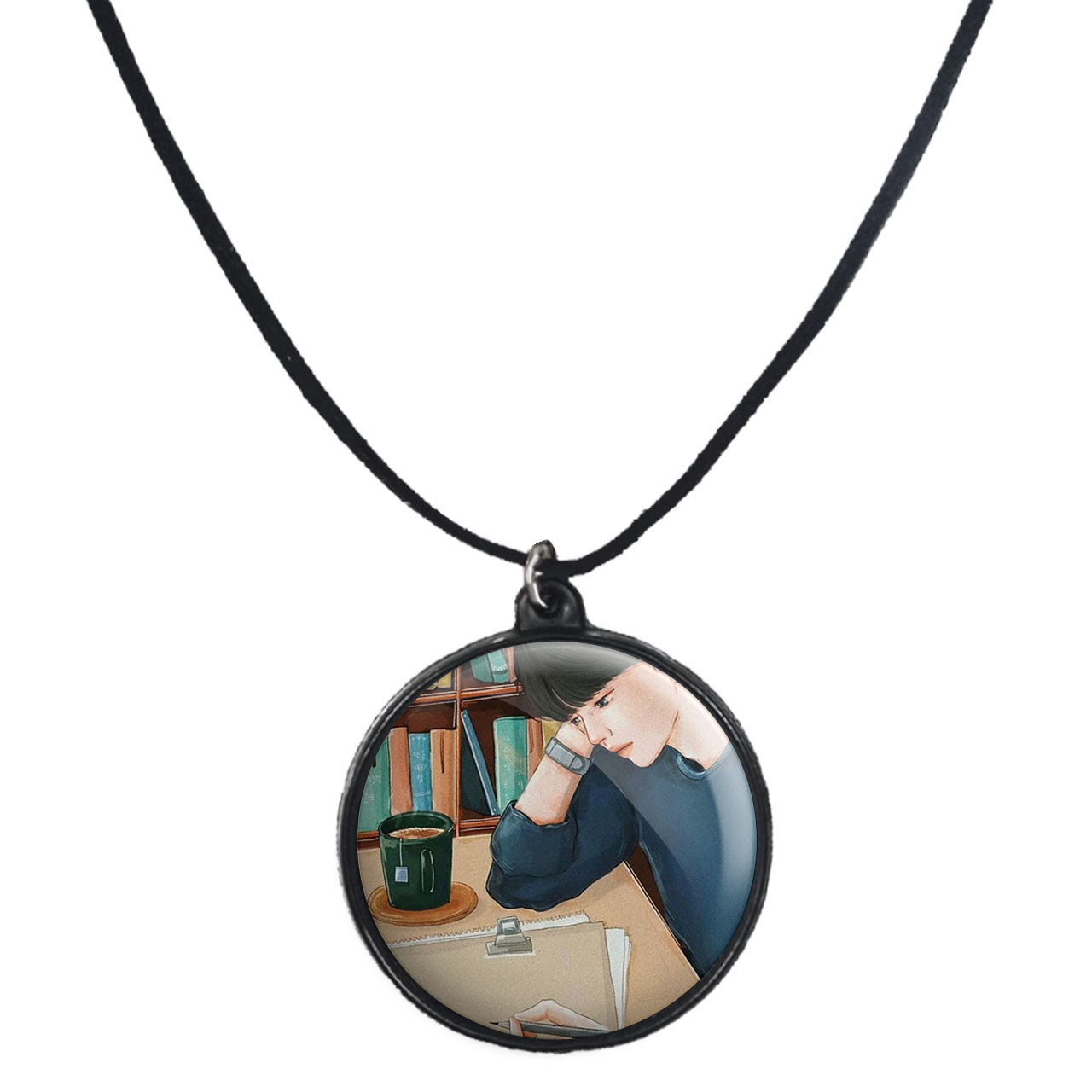 گردنبند پرمانه طرح دخترونه کد pmb.23477 مدل دو طرفه