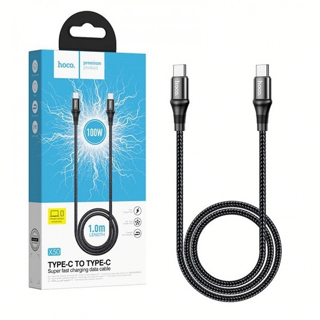 کابل شارژ هوکو دوسر تایپ سی مدل hoco x50 اورجینال 