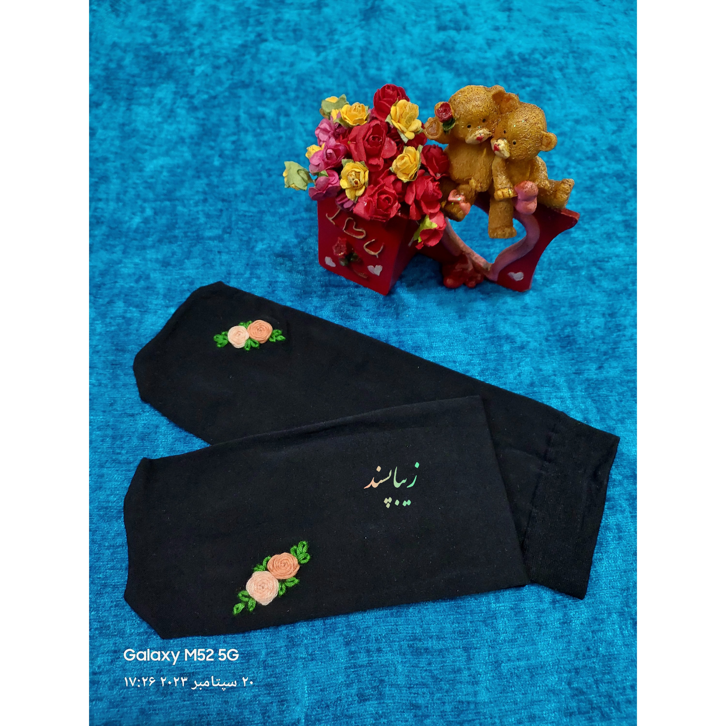 جوراب گلدوزی طرح6