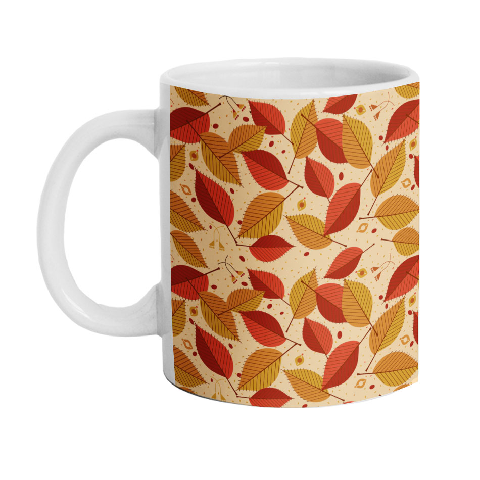 ماگ دارلی طرح برگ پاییز مدل DarlyM674