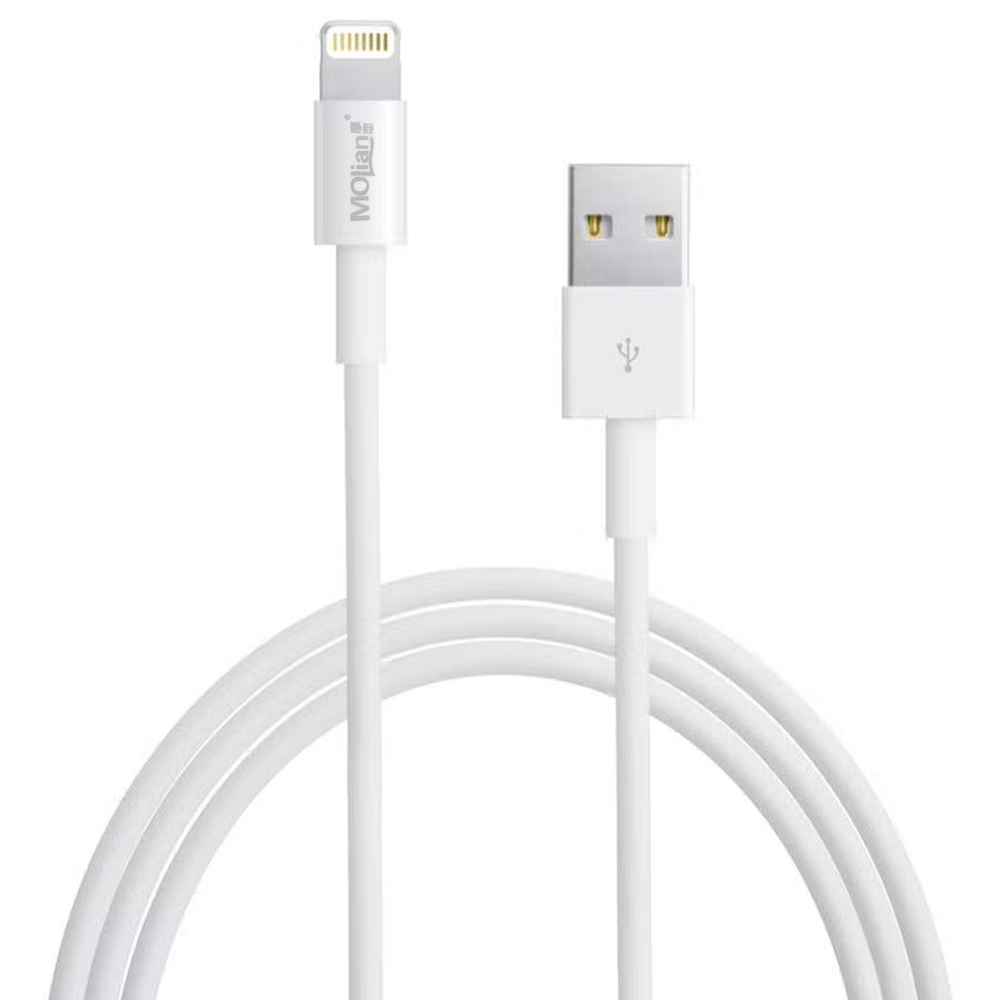 کابل تبدیل USB به لایتنینگ مولیان مدل 005 طول 095 متر