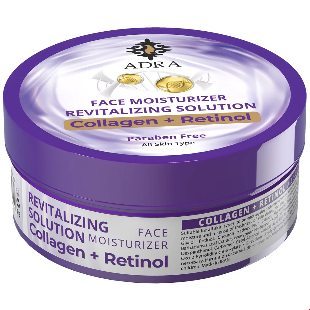 کرم آبرسان و احیا کننده کلاژن و رتینول کاسه ای آدرا 200 میلی لیتری