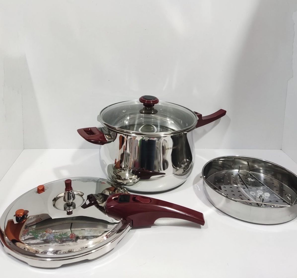 زودپز9لیتر روگازی کرکماز مدل KORKMAZ inox 9L