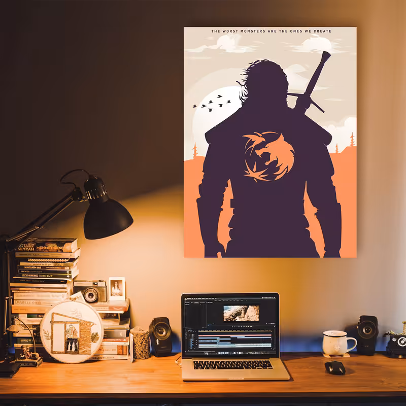 تابلو شاسی مدل ویچر طرح 1 The Witcher Alt 1 کدC1-49