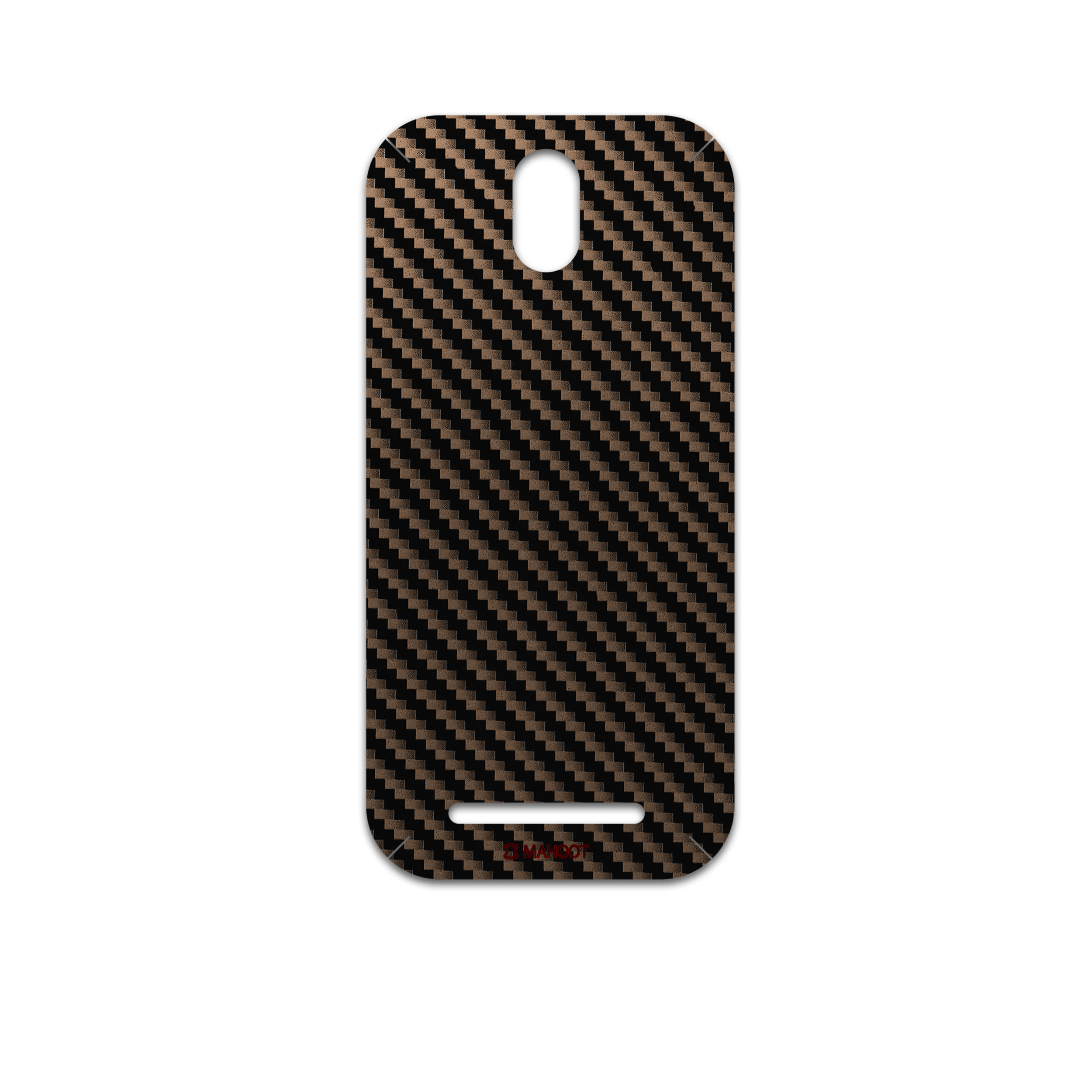 برچسب پوششی ماهوت مدل Glossy-Brown-Fiber مناسب برای گوشی موبایل اچ تی سی Desire 500