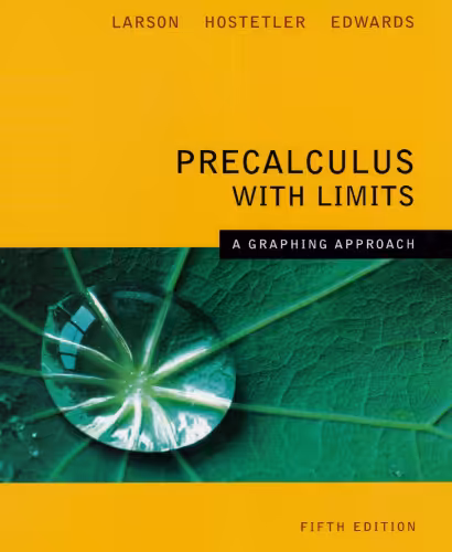 خرید و دانلود نسخه کامل کتاب Precalculus with Limits: A Graphing Approach