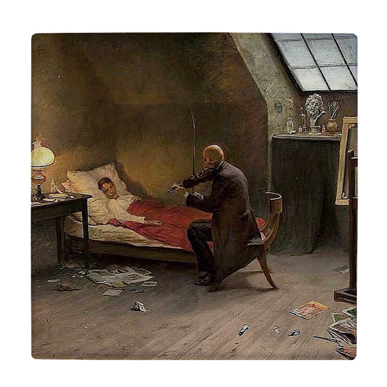  کاشی کارنیلا طرح نقاشی ویولون مرگ کد wkk848