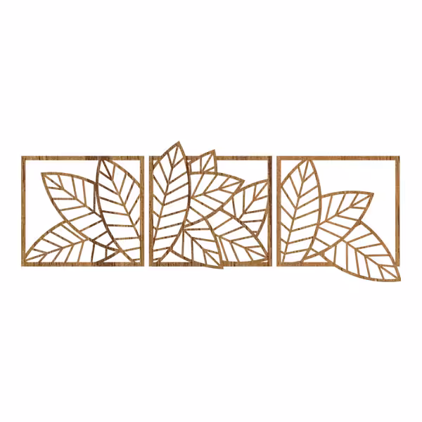 دیوارکوب مدل برگ کد 70047 مجموعه سه عددی