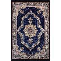 گبه ماشینی افرند زمینه سرمه ای کد 56833 (یک و نیم متری)