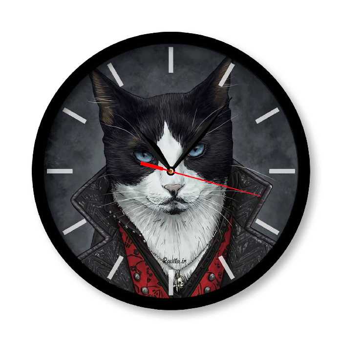 ساعت‌ دیواری راویتا طرح گربه‌ها کد 3310