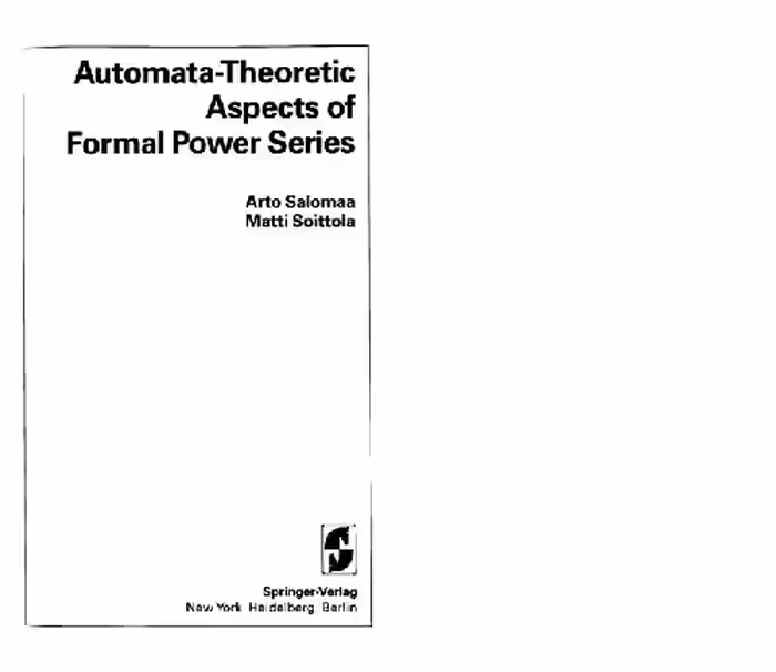 خرید و دانلود نسخه کامل کتاب Automata-theoretic aspects of formal power series