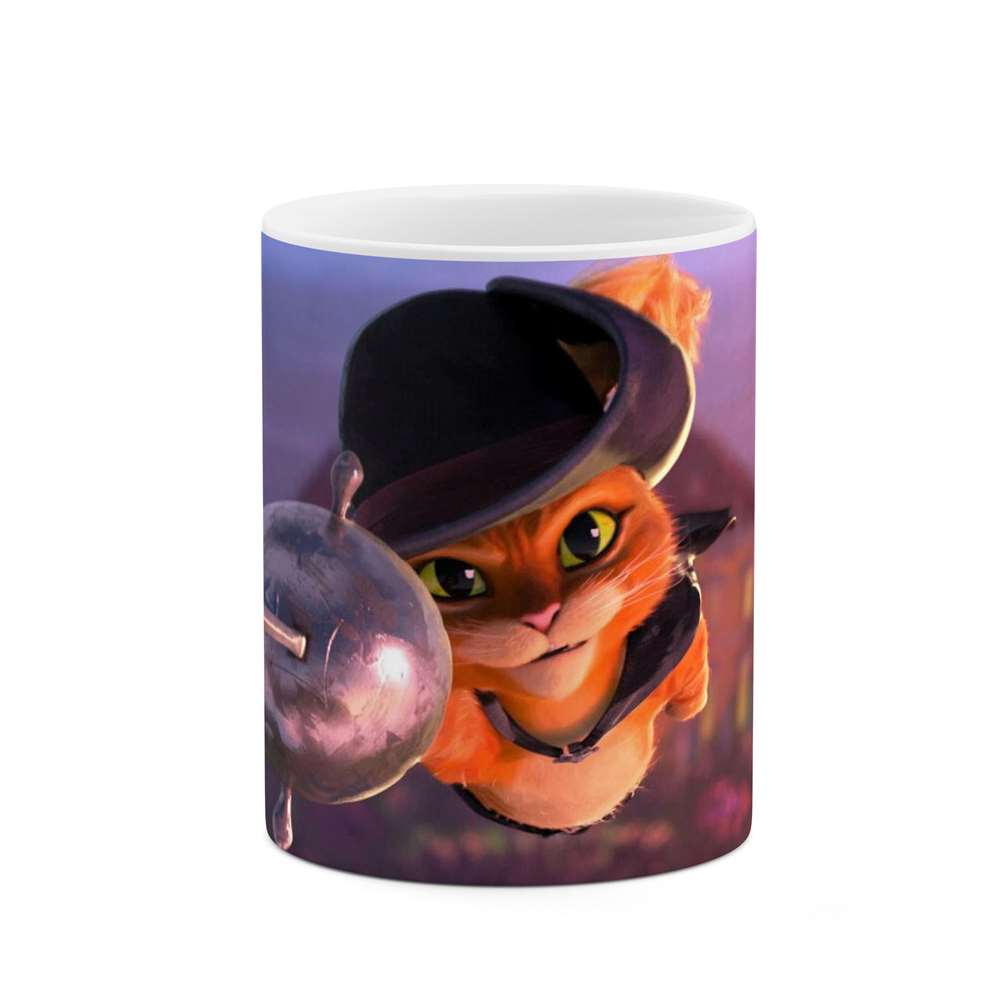 ماگ طرح انیمیشن گربه چکمه پوش  مدل mgp15750