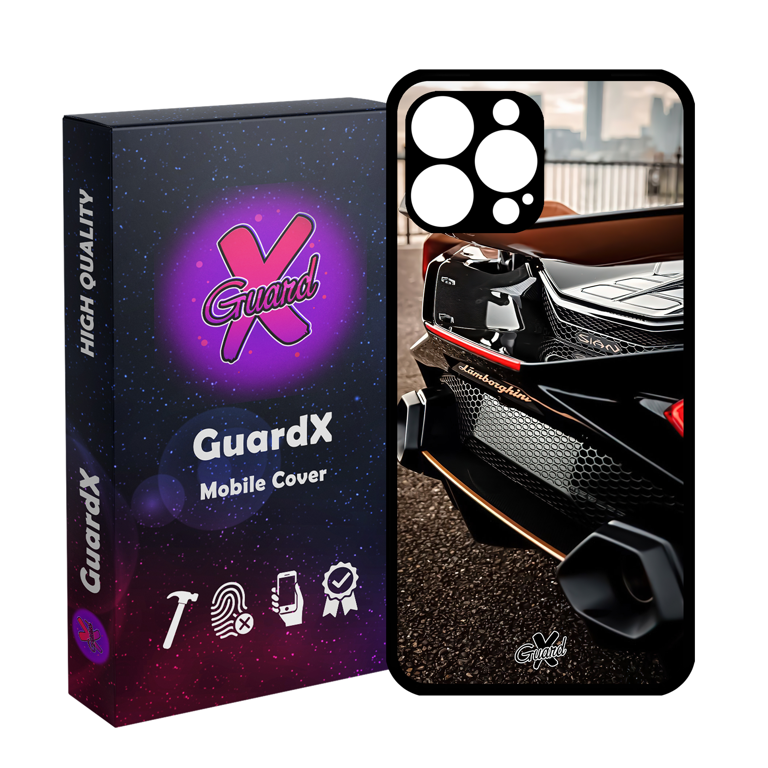 کاور گارد ایکس طرح لامبورگینی مدل Glass10492 مناسب برای گوشی موبایل اپل iPhone 13 Pro Max