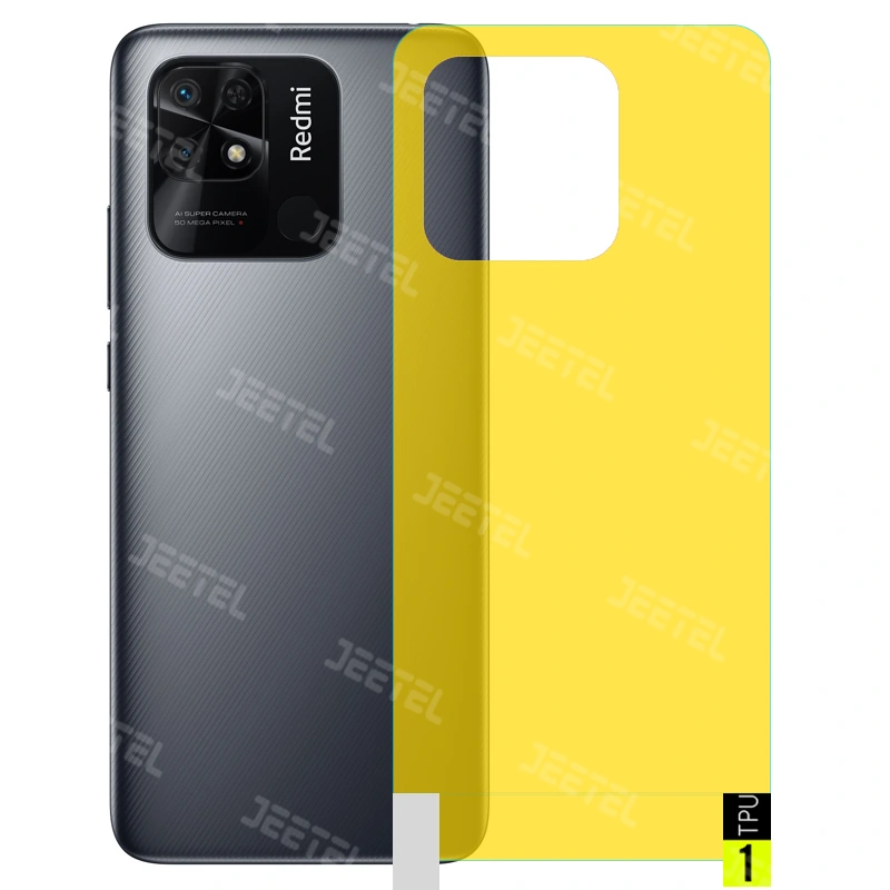 برچسب نانو پشت گوشی Xiaomi Redmi 10C / Poco C40 مدل فول کاور شفاف آنتی شوک