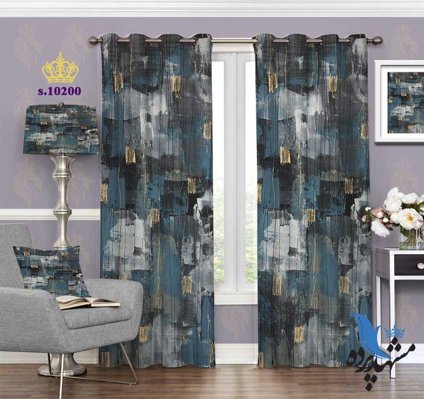 پرده پانچ فانتزی طرح رنگارنگ S10200