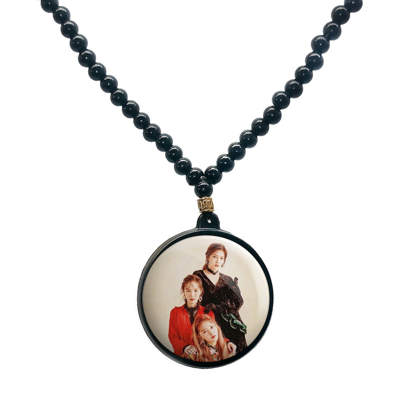 گردنبند پرمانه طرح red velvet کد pmd.12393 مدل دو طرفه