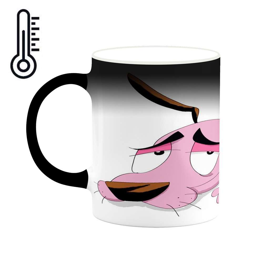 ماگ حرارتی کاکتی طرح کارتون Courage The Cowardly Dog مدل mgh22431