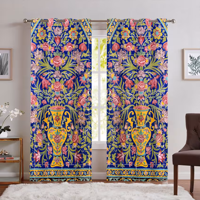 پرده سنتی با کیفیت پانچ شده PK-7401