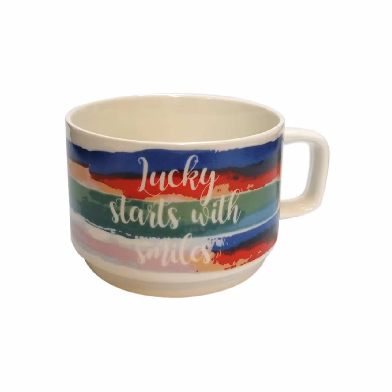 فنجان طرح رنگین کمان مدل Lucky