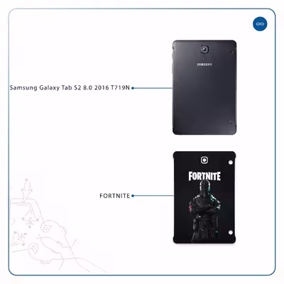 برچسب پوششی ماهوت مدل Fortnite-Game مناسب برای تبلت سامسونگ Galaxy Tab S2 8.0 2016 T719N