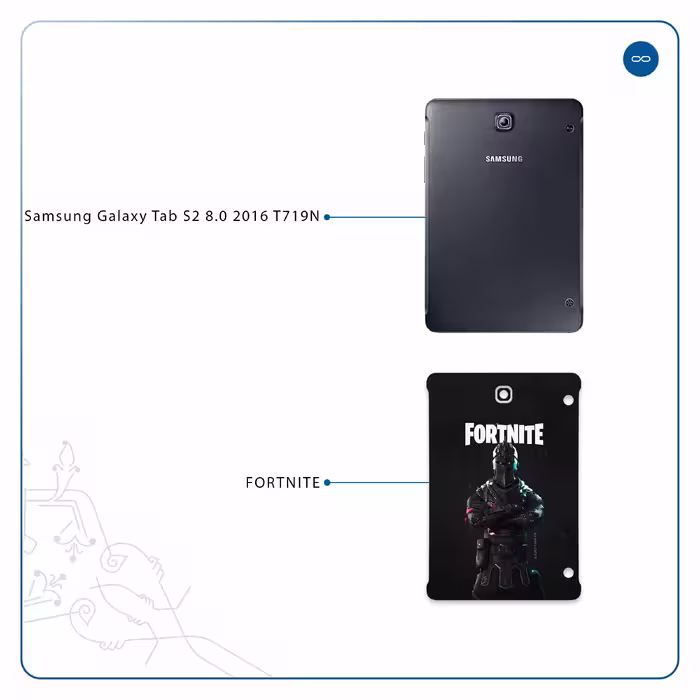 برچسب پوششی ماهوت مدل Fortnite-Game مناسب برای تبلت سامسونگ Galaxy Tab S2 8.0 2016 T719N
