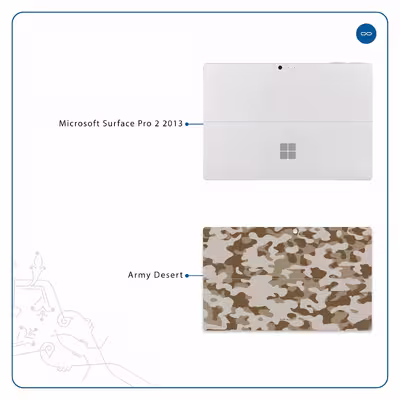 برچسب پوششی ماهوت مدل Army-Desert مناسب برای تبلت مایکروسافت Surface Pro 2 2013
