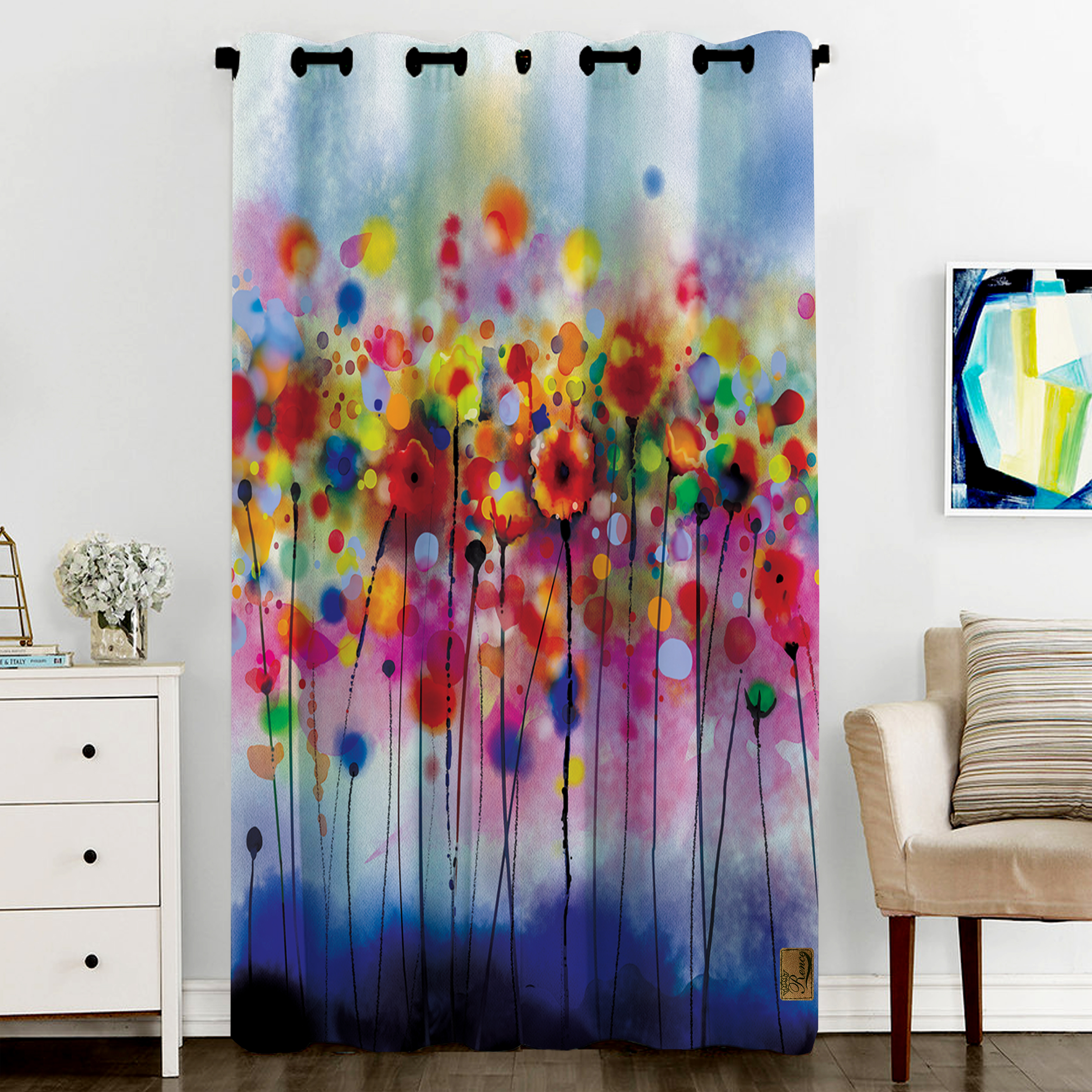 پرده رنس مدل CC6-50309 سایز 270x140 سانتی‌متر