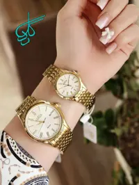 خرید ست ساعت زنانه و مردانه الکسا ALEXA موتور ژاپن ضدآب رنگ ثابت تاریخ دار بند قفلی همراه با جعبه و پاکت اورجینال و یکسال گارانتی کد 2116633 - ردگل