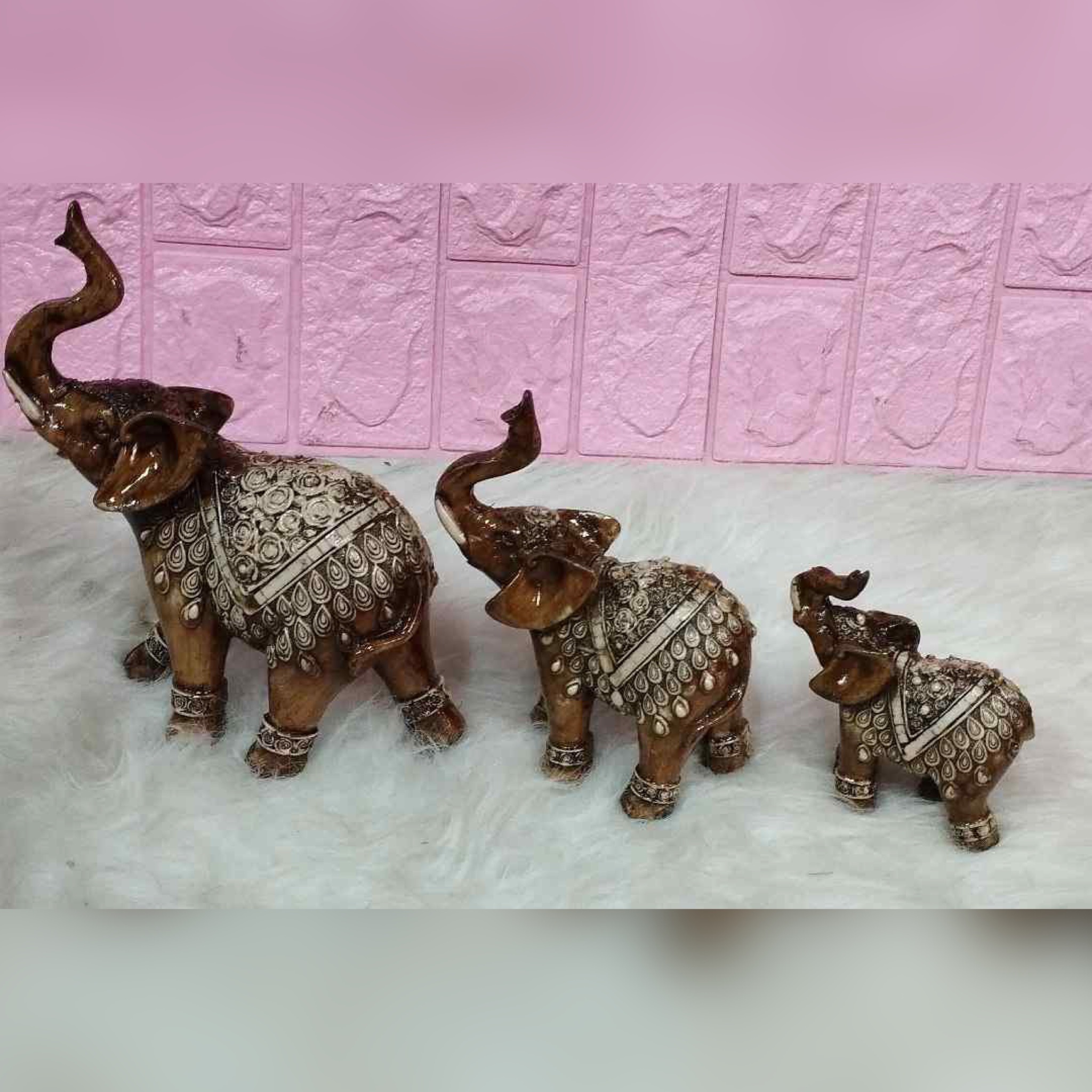 مجسمه فیل ثروت مجموعه 3 عددی